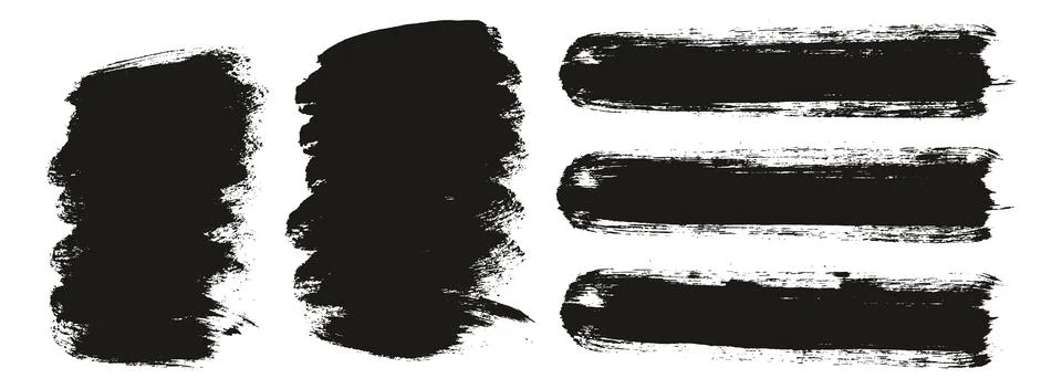 Round Brush Thick Short Background &amp; Straight Lines Mix Artist Brush High Detail Illustrazione stock