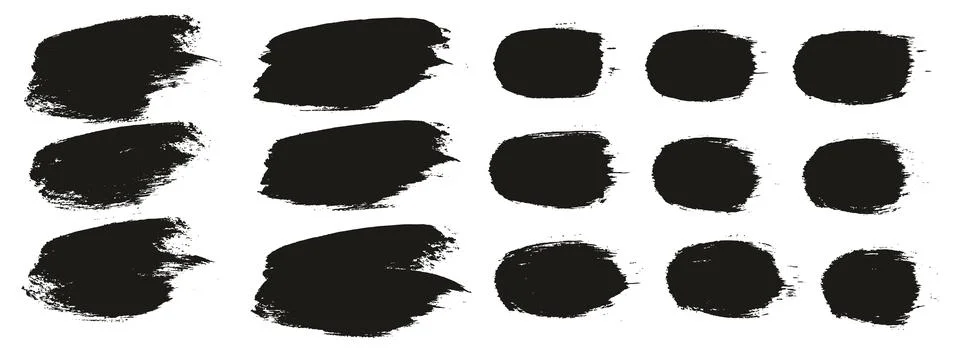 Round Brush Thick Short Background &amp; Straight Lines Mix Artist Brush High Detail Stock Illustration