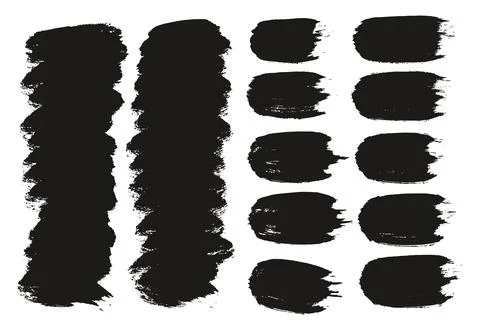 Round Brush Thick Short Background &amp; Straight Lines Mix Artist Brush High Detail Illustrazione stock
