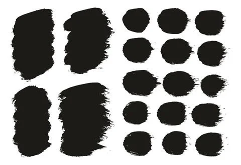 Round Brush Thick Short Background &amp; Straight Lines Mix Artist Brush High Detail Stock Illustration