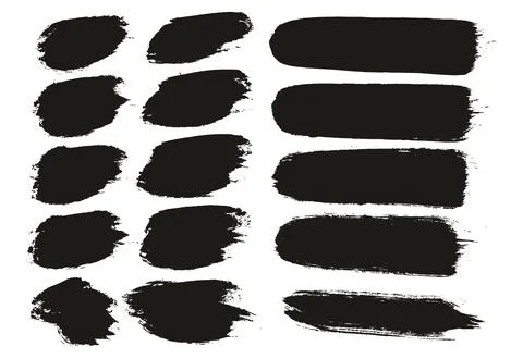 Round Brush Thick Short Background &amp; Straight Lines Mix Artist Brush High Detail Illustrazione stock