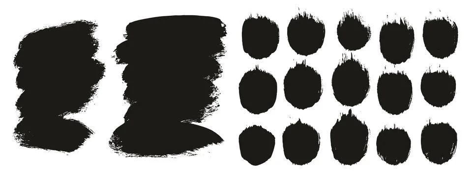 Round Brush Thick Short Background &amp; Straight Lines Mix Artist Brush High Detail Illustrazione stock