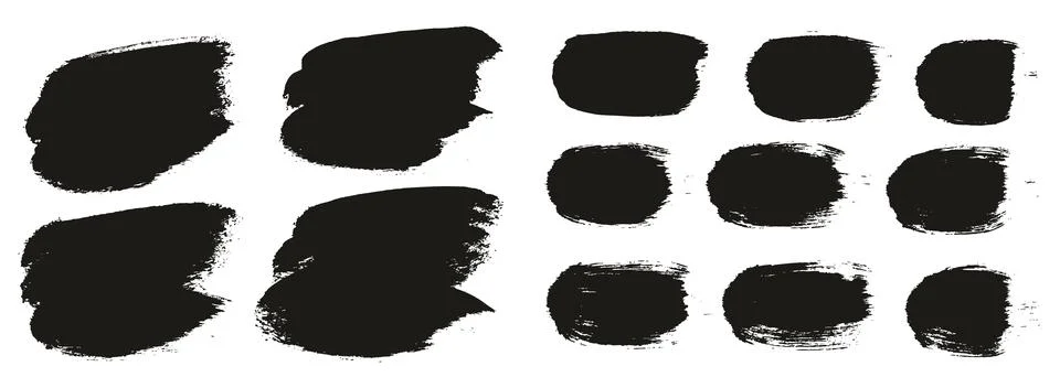 Round Brush Thick Short Background &amp; Straight Lines Mix Artist Brush High Detail Stock Illustration