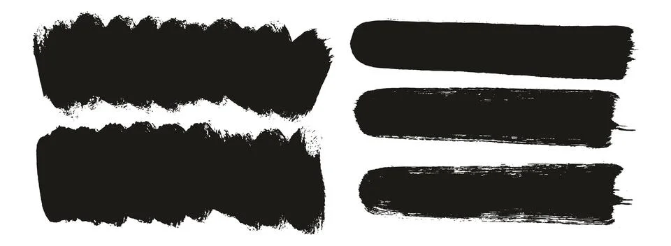 Round Brush Thick Short Background &amp; Straight Lines Mix Artist Brush High Detail Stock Illustration