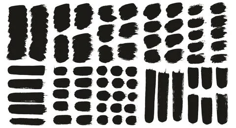Round Brush Thick Short Background &amp; Straight Lines Mix Artist Brush High Detail Illustrazione stock