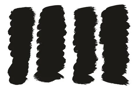 Round Brush Thick Short Background Artist Brush High Detail Abstract Vector 스톡 일러스트