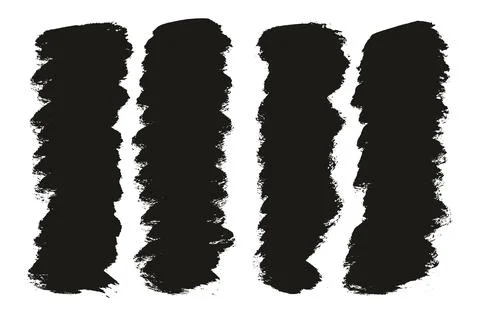 Round Brush Thick Short Background Artist Brush High Detail Abstract Vector Stock Illustration