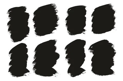 Round Brush Thick Short Background Artist Brush High Detail Abstract Vector Stock Illustration