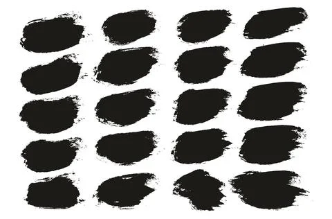 Round Brush Thick Short Background Artist Brush High Detail Abstract Vector Stock Illustration