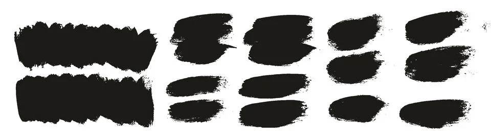 Round Brush Thick Short Background Artist Brush High Detail Abstract Vector Stock Illustration