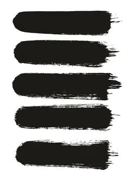 Round Brush Thick Straight Lines Artist Brush High Detail Abstract Stock Illustration