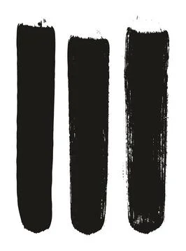 Round Brush Thick Straight Lines Artist Brush High Detail Abstract Stock Illustration