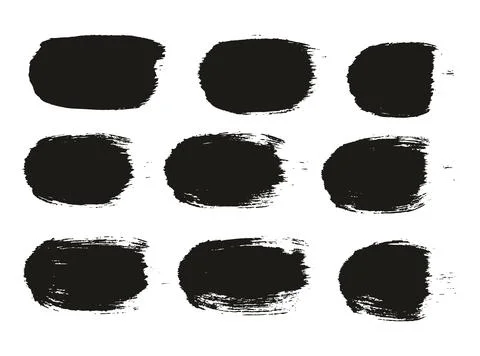 Round Brush Thick Straight Lines Artist Brush High Detail Abstract Stock Illustration