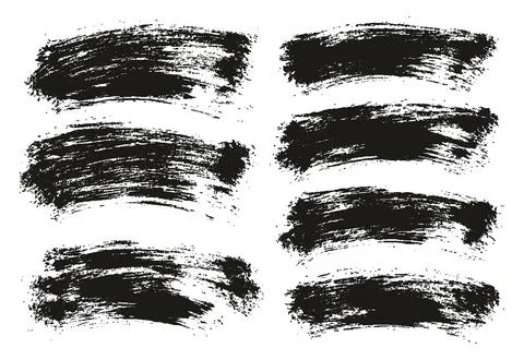 Round Brush Thin Curved Background Mix Artist Brush High Detail Abstract Illustrazione stock