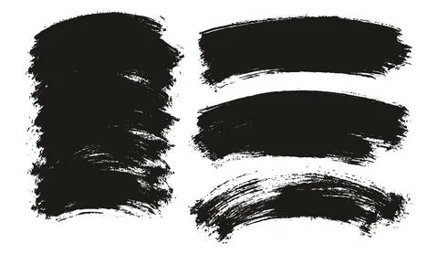 Round Brush Thin Curved Background Mix Artist Brush High Detail Abstract Illustrazione stock