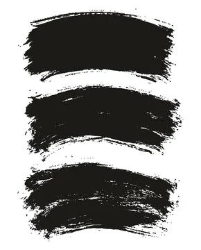 Round Brush Thin Curved Background Artist Brush High Detail Abstract Vector Stock Illustration