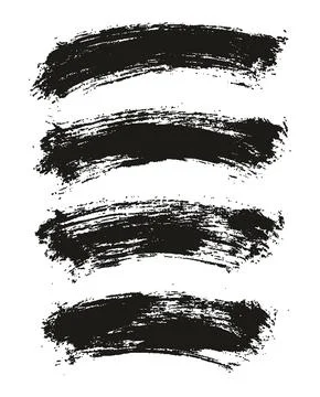 Round Brush Thin Curved Background Artist Brush High Detail Abstract Vector 스톡 일러스트