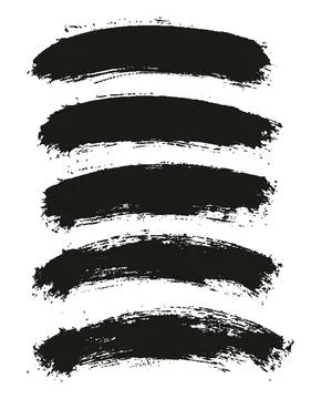 Round Brush Thin Curved Background Artist Brush High Detail Abstract Vector Illustrazione stock