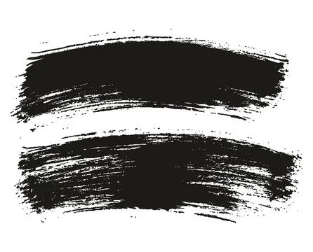 Round Brush Thin Curved Background Artist Brush High Detail Abstract Vector Stock Illustration