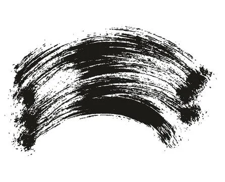 Round Brush Thin Curved Background Artist Brush High Detail Abstract Vector Illustrazione stock