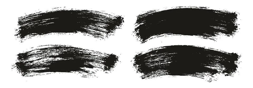 Round Brush Thin Curved Background Artist Brush High Detail Abstract Vector イラスト素材