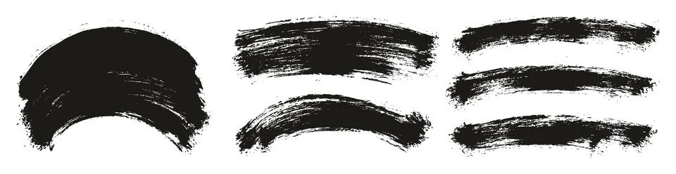 Round Brush Thin Curved Background Artist Brush High Detail Abstract Vector 스톡 일러스트