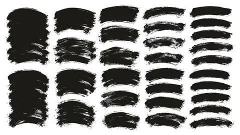 Round Brush Thin Curved Background Artist Brush High Detail Abstract Vector Stock Illustration