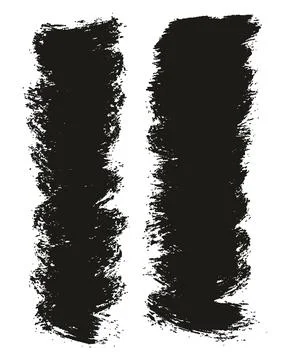 Round Brush Thin Short Background Artist Brush Abstract Vector Background Set Stock-Illustration