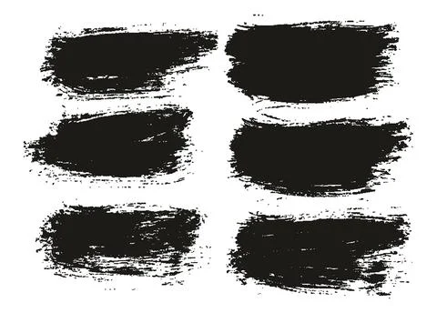 Round Brush Thin Short Background Artist Brush Abstract Vector Background Set Stock Illustration