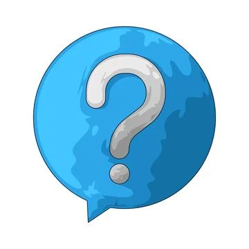Round bubble with question illustration Stock Illustration