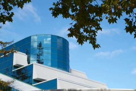 Round building trees steps Stock Photos