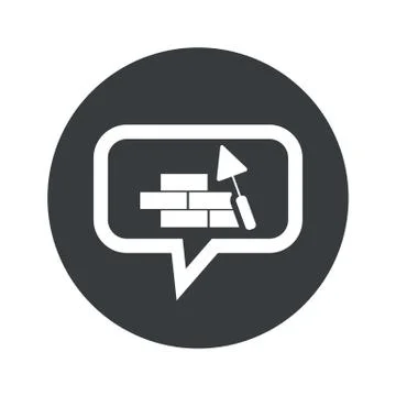 Round building wall dialog icon Ilustración de archivo