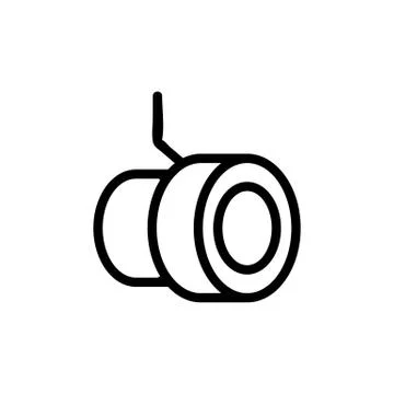 Round built in floodlight icon vector outline illustration Stock Illustration