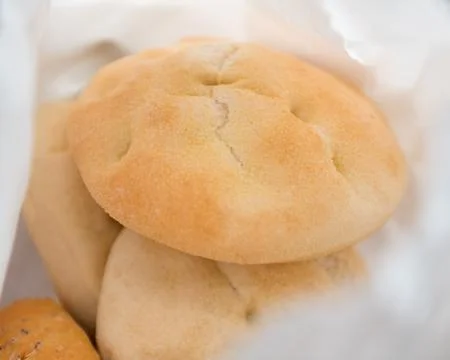 Round bun. Foto stock