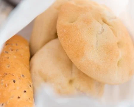Round bun. Stock Photos