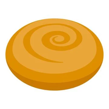 Round bun with swirl pattern for breakfast Stock Illustration