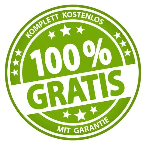 Round business button - 100% gratis (german) Stock Illustration