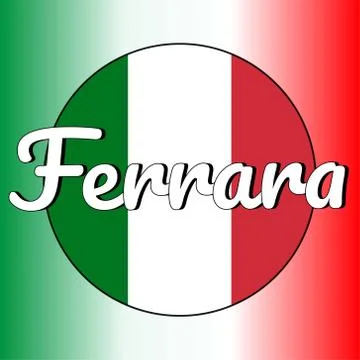 Round button Icon of national flag of Italy with red, white and green colors and Stock Illustration