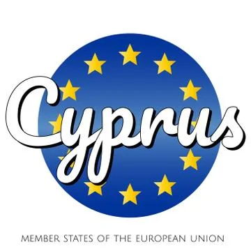 Round button Icon of national flag of The European Union with blue gradient 스톡 일러스트