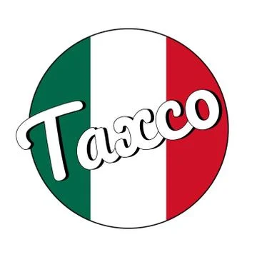 Round button Icon of national flag of Mexico with green, white and red colors Stock Illustration