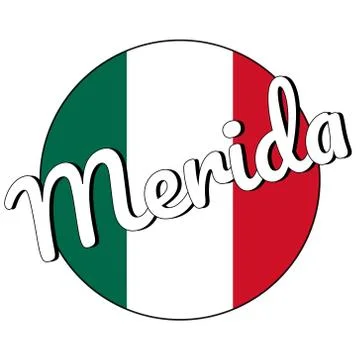 Round button Icon of national flag of Mexico with green, white and red colors Stock Illustration