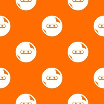 Round button pattern vector orange Illustrazione stock