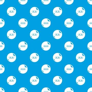 Round button pattern vector seamless blue Stock Illustration