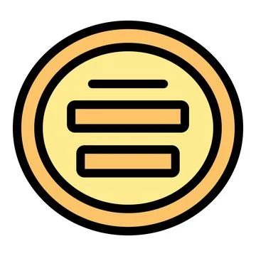 Round button showing three horizontal lines representing menu icon Stock Illustration