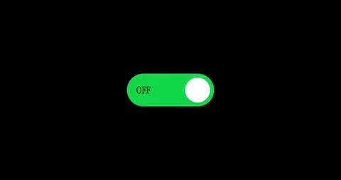 Round button slide switch featuring on and off button animation. On off switch i Stock-Footage 335461040