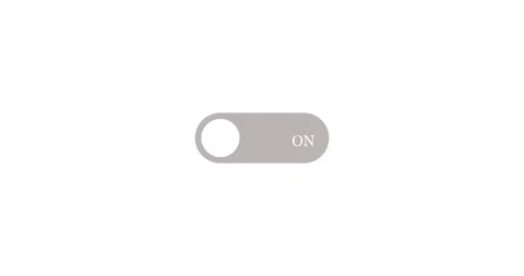 Round button slide switch featuring on and off button animation. On off switch i Stock Footage 335461041
