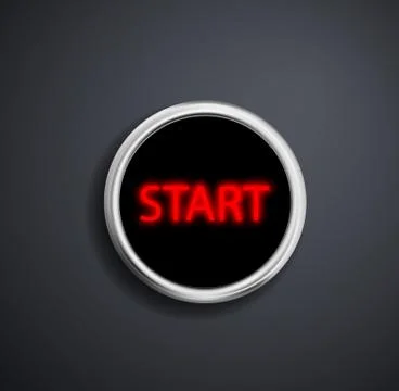 Round button start. 스톡 일러스트
