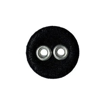 Round button with two holes made of fabric Stock-Fotos