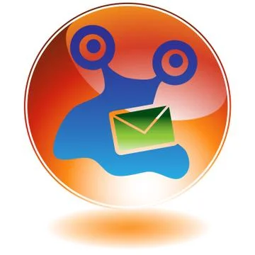 Round button - virus Stock Illustration