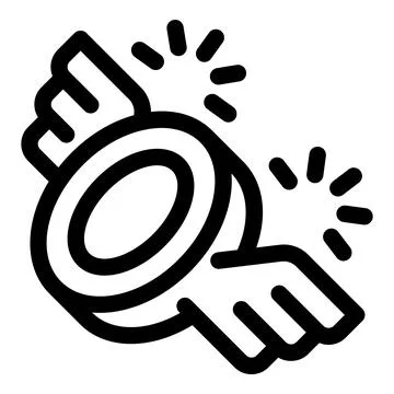 Round button with wings taking off for success Stock Illustration